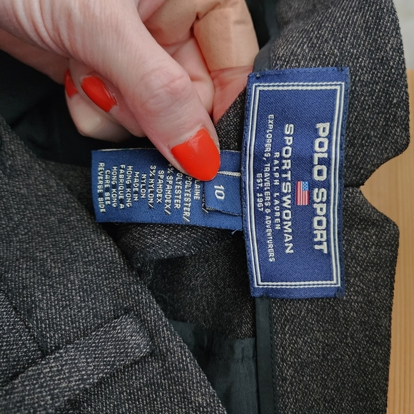 POLO SPORT SPORTSWOMAN x VINTAGE Ralph Lauren Wool blend trousers buckle back 10 - Picture 3 of 10